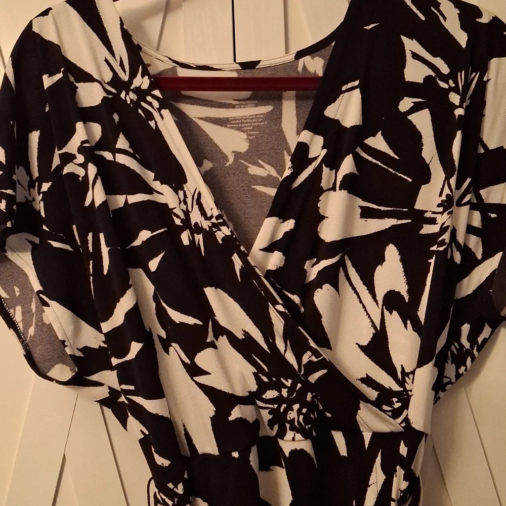 Nine West Black and White Wrap Dress - Picture 3 of 3